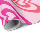 ハートサイケデリックラブバレンタインデー ラッピングペーパー (ロールコーナー)