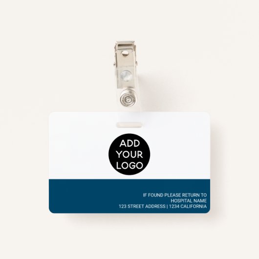 ハートサインブループロフェッショナルナースロゴコード バッジ (裏面クリップ)