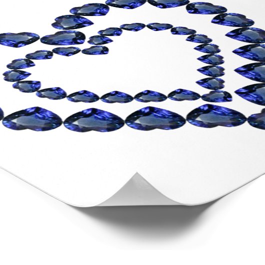 ハートサファイアジェムストーン ポスター (角)