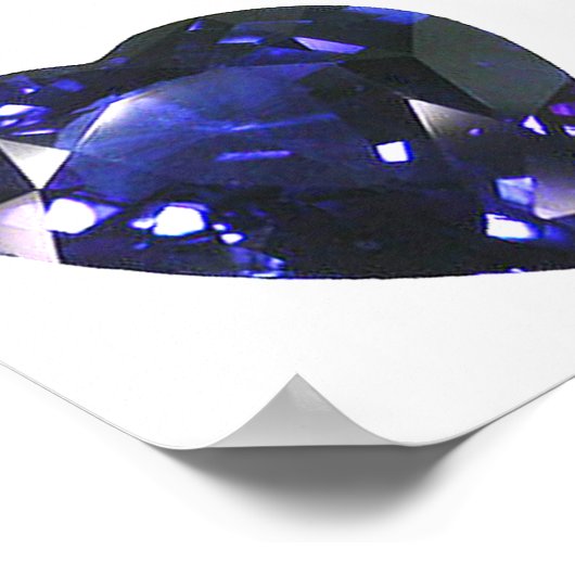 ハートサファイアブルー ポスター (角)