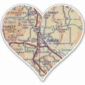 ハートサリダヴィンテージマップ シール (正面)