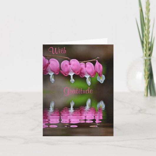 ハートサンキューカードの反射 サンキューカード (正面)