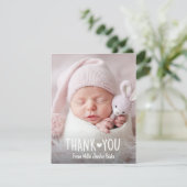 ハートサンキューカード、ベビー写真サンキューカード 招待状 (スタンド正面)