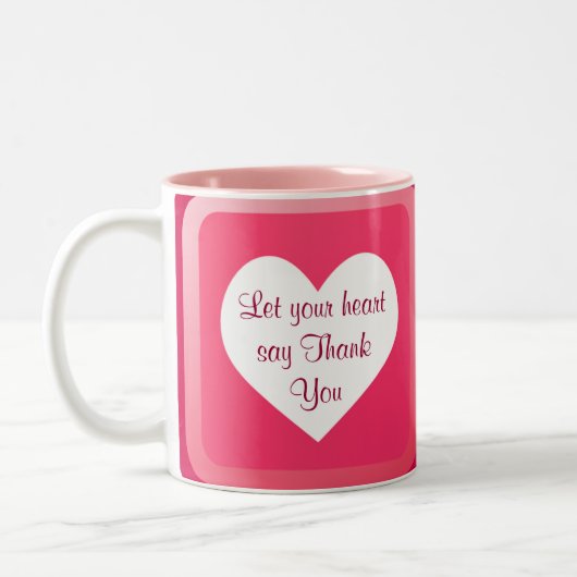 ハートサンキューマグ ツートーンマグカップ (左)