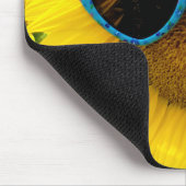 ハートサングラスオンサンフラワー マウスパッド (コーナー)