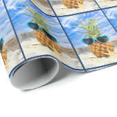 ハートサングラスオンパイナップル ラッピングペーパー (ロールコーナー)