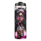 ハートサングラスピンクヒョウ タンブラー (正面)