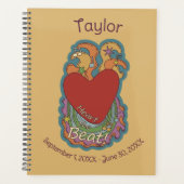 ハートザビートドードルズミュージックラバーズネームオレンジ プランナー手帳 (正面)