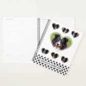 ハートシェイプのペット写真テンプレートとポーズ&文字 プランナー手帳 (ディスプレー)