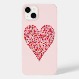 ハートシェイプクリムゾン水玉模様オンピンク Case-Mate iPhone 14 PLUSケース