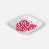 ハートシェイプバレンタインデラブギフト ペーパープレート (傾斜あり)