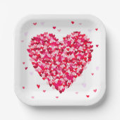 ハートシェイプバレンタインデラブギフト ペーパープレート (正面)