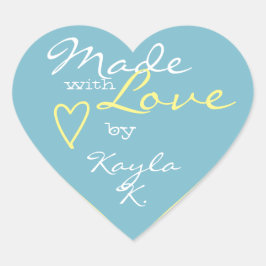 ハートシェイプフレームパステルスカイブルー作り愛 ハートシール