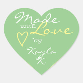 ハートシェイプフレームパステルミントグリーン作り愛 ハートシール