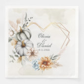 ハートシェイプフレームパンプキンワイルドフラワー結婚ズ (正面)