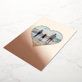 ハートシェイプフレーム写真のカスタマイズ可能な写真 実在 箔シーズンカード (回転した状態)