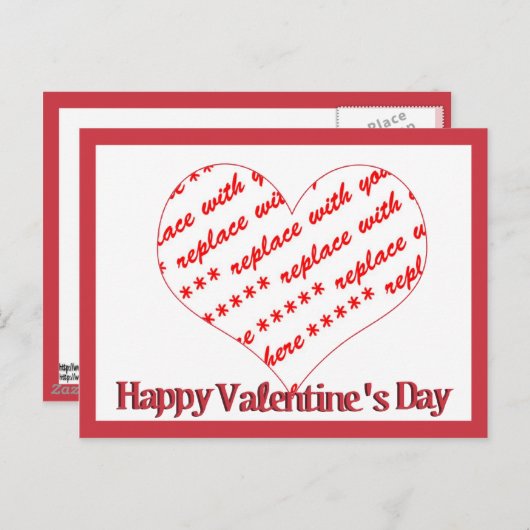 ハートシェイプフレーム ポストカード (正面/裏面)