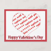 ハートシェイプフレーム ポストカード (正面)