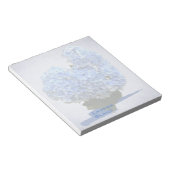 ハートシェイプブルーアジサイ ノートパッド (アングル)