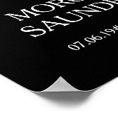 ハートシェイプ写真コラージュ36枚の写真葬儀記念 ポスター (角)