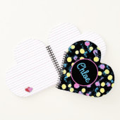 ハートシェイプ紙吹雪パステル絵を描ススプラッシュカスタム ノートブック (内部)