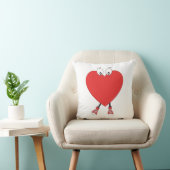 ハートシェイプ赤かわいいラブキャラクターデザイン クッション (椅子)