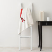 ハートシェイプ赤かわいいラブキャラクターデザイン シェルパブランケット (インサイチュ)