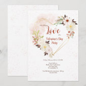 ハートシェイプ ラスティック 招待状 (正面/裏面)