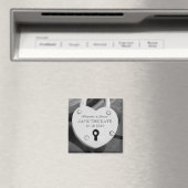 ハートシェイプlove lock photo日付マグネットを保存 マグネット (インサイチュ (食洗機))