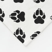 ハートシェイプPet写真テンプレートとPaws & Name フリースブランケット (角)