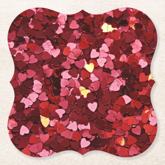 ハートシェイプTexture-20622 ペーパーコースター (正面)