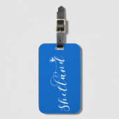 ハートシェットランド州旗 ラゲッジタグ (正面縦)