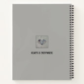 ハートシェルジャーナパーソナライズされたルを開く ノートブック (裏面)