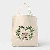 ハートシダ葉のキノコ トートバッグ (正面)