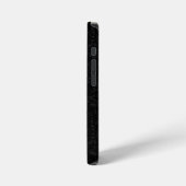 ハートシックミニマルイニシャルモノグラムブラックダマスク iPhoneケース (左側面)