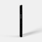 ハートシックミニマルイニシャルモノグラムブラックダマスク iPhoneケース (右側面)