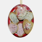 ハートシュガークッキー,クリパーソナライズされたスマス セラミックオーナメント (右)