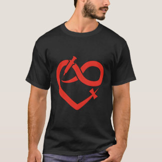 ハートシリンジ静脈吻合静脈切開術ナース医 Tシャツ