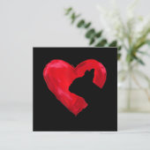 ハートシルエット バレンタインデー フレンチブルドッグ Gif シーズンカード (スタンド正面)