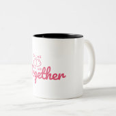 ハートシンプルが永遠にカップルで一緒に ツートーンマグカップ (正面右)