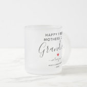 ハートシンプルとシックおばあちゃんフォトコラージュマグカップ フロストグラスマグカップ (正面右)