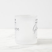 ハートシンプルとシックおばあちゃんフォトコラージュマグカップ フロストグラスマグカップ (中央)