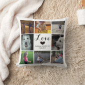 ハートシンプルとシックなフォトコラージュの愛 クッション (ブランケット)