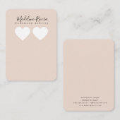 ハートシンプルアーティザンイヤリングディスプレイカード コーリングカード (正面/裏面)