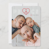 ハートシンプルタイポグラフィミニマル写真 シーズンカード (正面)