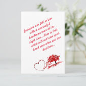 ハートシンプルデザイン付きミニマルスクリプト サンキューカード (スタンド正面)