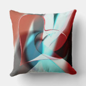 ハートシンプルデザイン、曲線の結晶性音調混合 クッション (裏面)