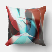 ハートシンプルデザイン、曲線の結晶性音調混合 クッション (正面)