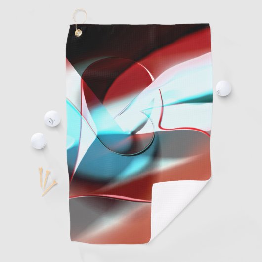 ハートシンプルデザイン、曲線の結晶性音調混合 ゴルフタオル (インサイチュ)