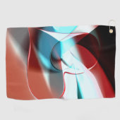 ハートシンプルデザイン、曲線の結晶性音調混合 ゴルフタオル (横)